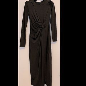 Gorgeous Chic Black Long Sleeve High Neck Midi Dress from Marciano. Size XS.